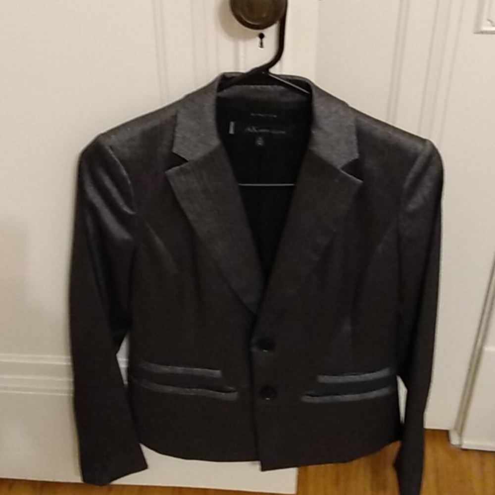 Anne Klein, wore once gray/charcoal blazer